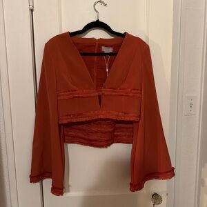 Adorable, Fun Cropped Set with Mini Skirt. Never worn, size medium